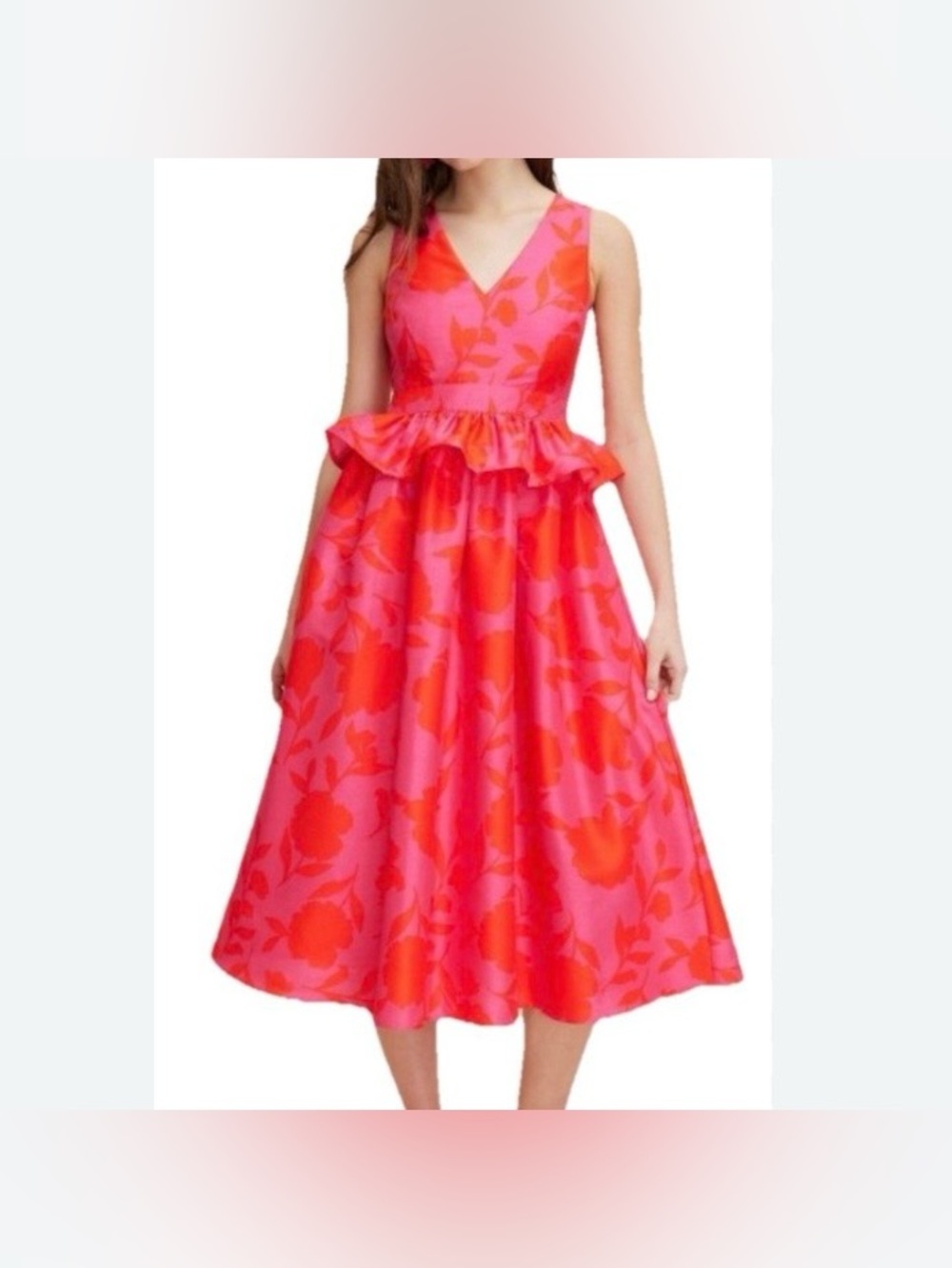 Kate Spade New York x Target Rose Peplum Midi Dress Size 4